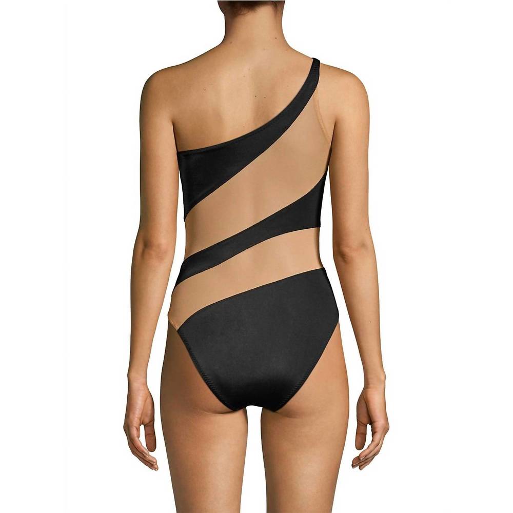 NEW NORMA KAMALI snake mesh mio swimsuit in black - Picture 2 of 3